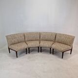Mid-century round bench in teak Denmark 1960s