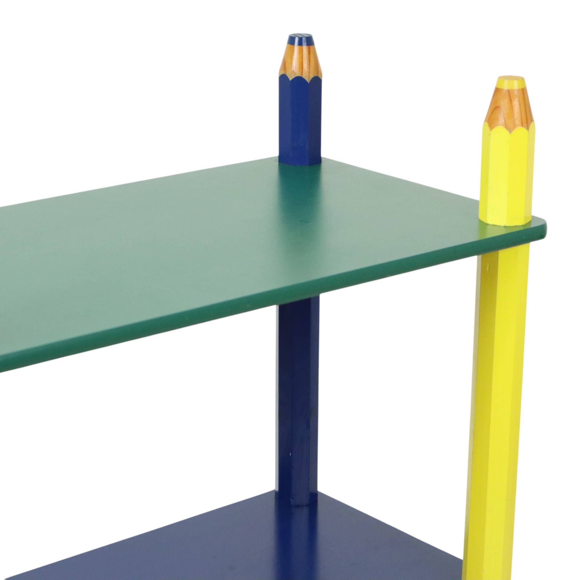 Pierre Sala Rack Colorful Children's Cupboard Pencils 80s Bookcase