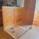 Vintage oak sliding wardrobe/closet