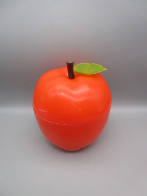 Vintage apple orange ice cube tray, 1970s.