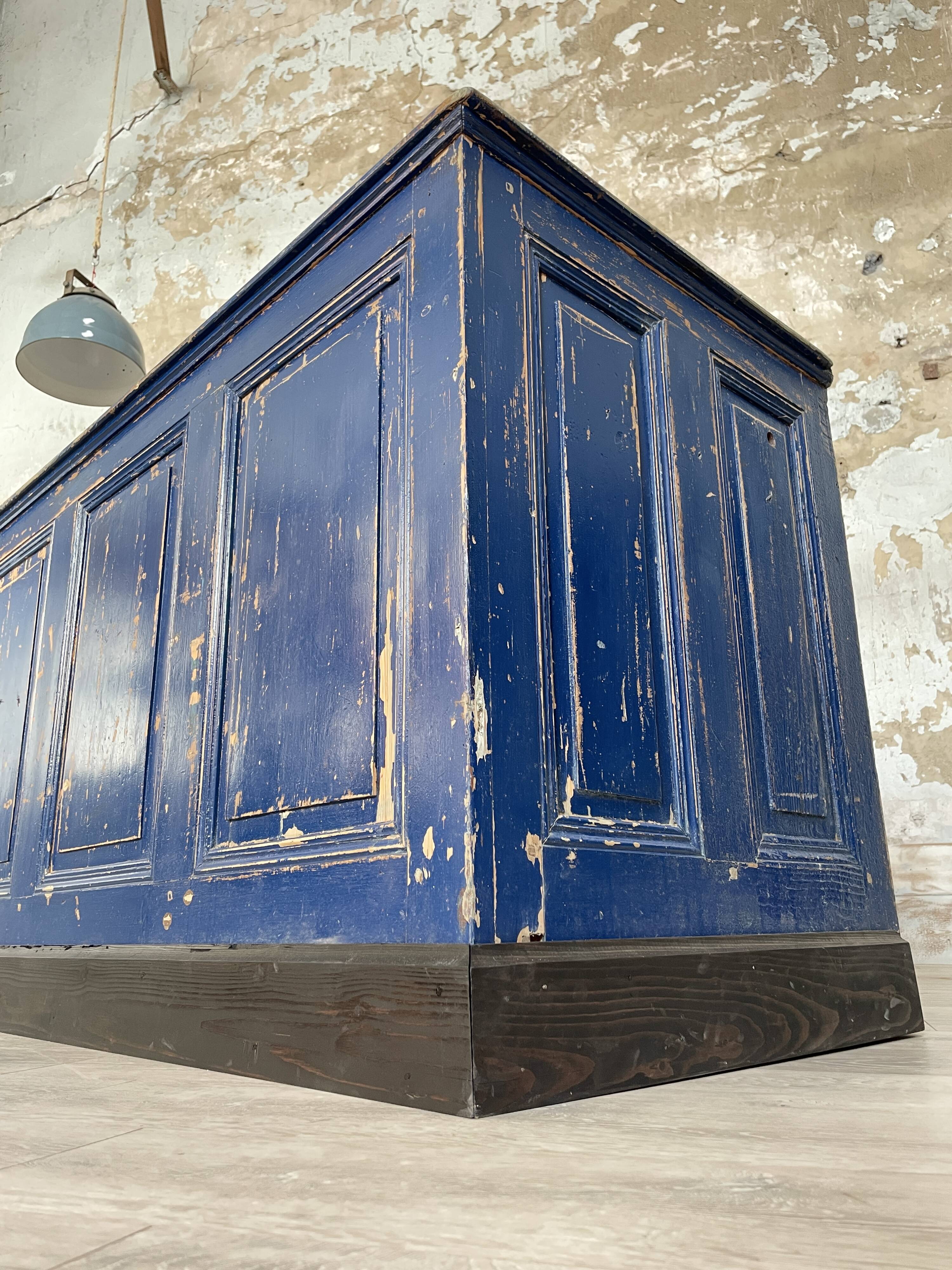 Commercial bank weathered wood panel.