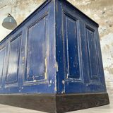 Commercial bank weathered wood panel.