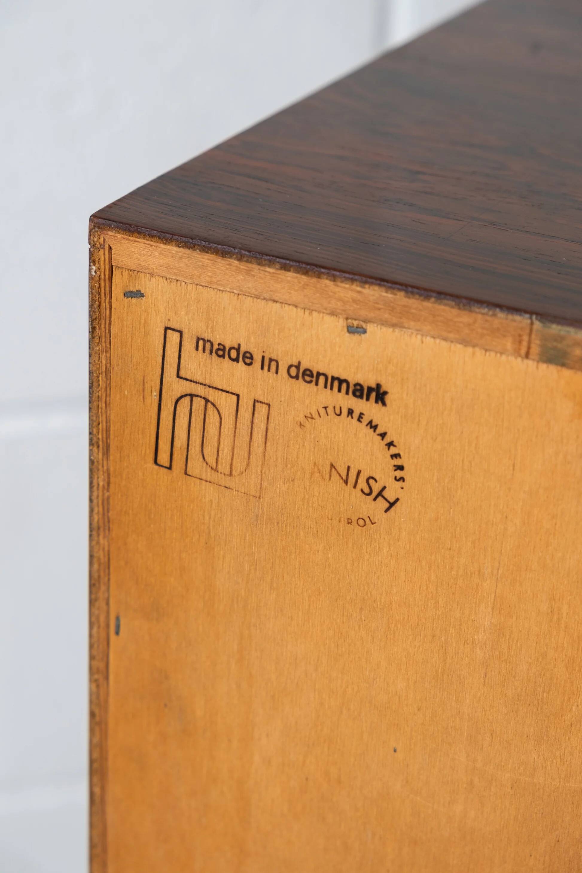 Danish rosewood sideboard by Poul Hundevad
