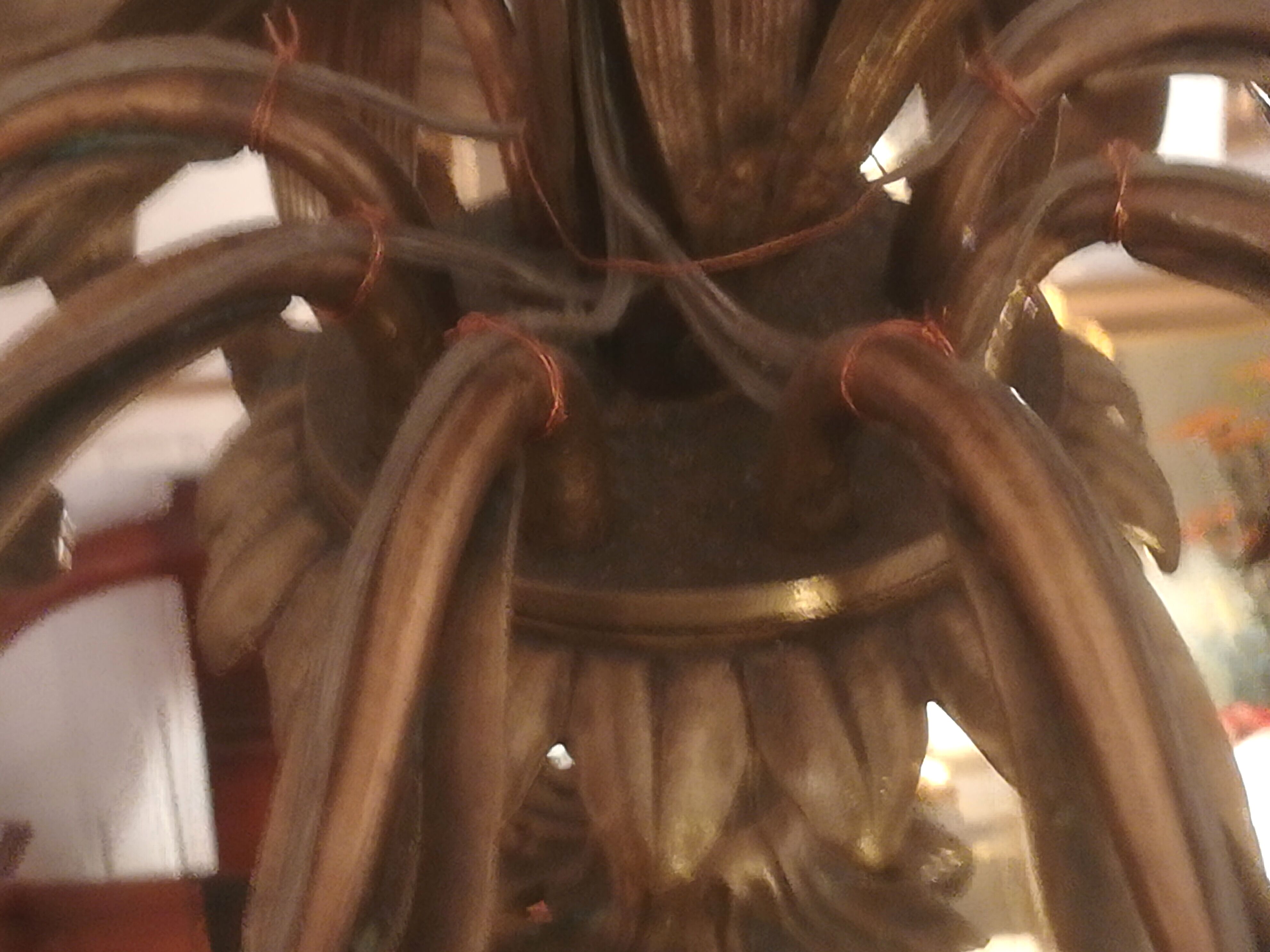 Late 19th century gilt bronze fleur-de-lis chandelier