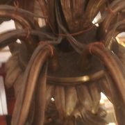 Late 19th century gilt bronze fleur-de-lis chandelier