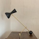 Diabolo lamp with marble counterweight