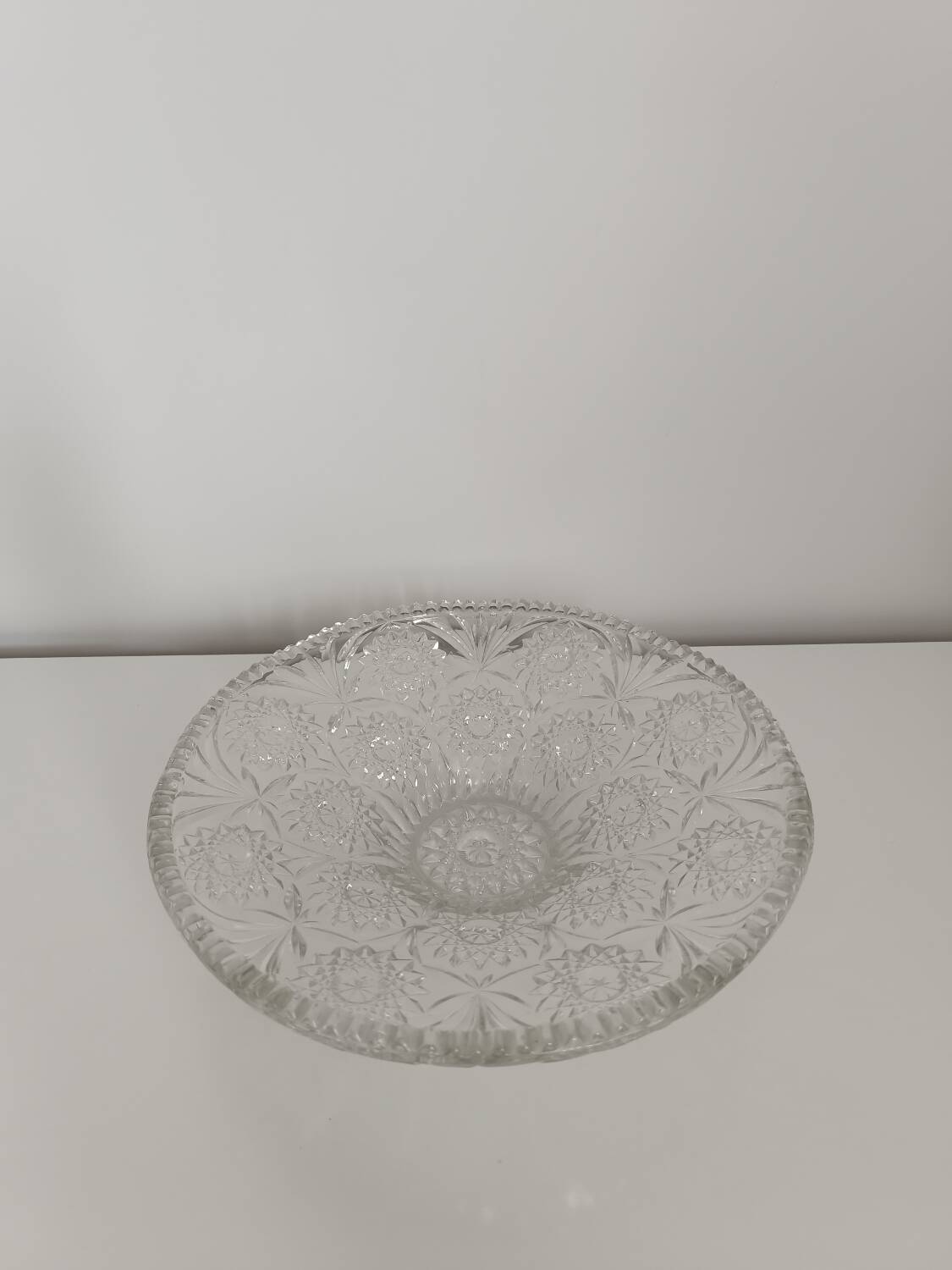 Vintage cut glass fruit bowl