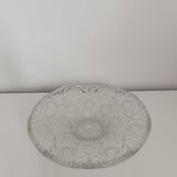 Vintage chiseled glass fruit bowl