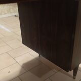 Coffered desk circa 1970 in 4-sided Rio rosewood