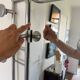 Vintage brushed aluminium coat rack from the 1950s.