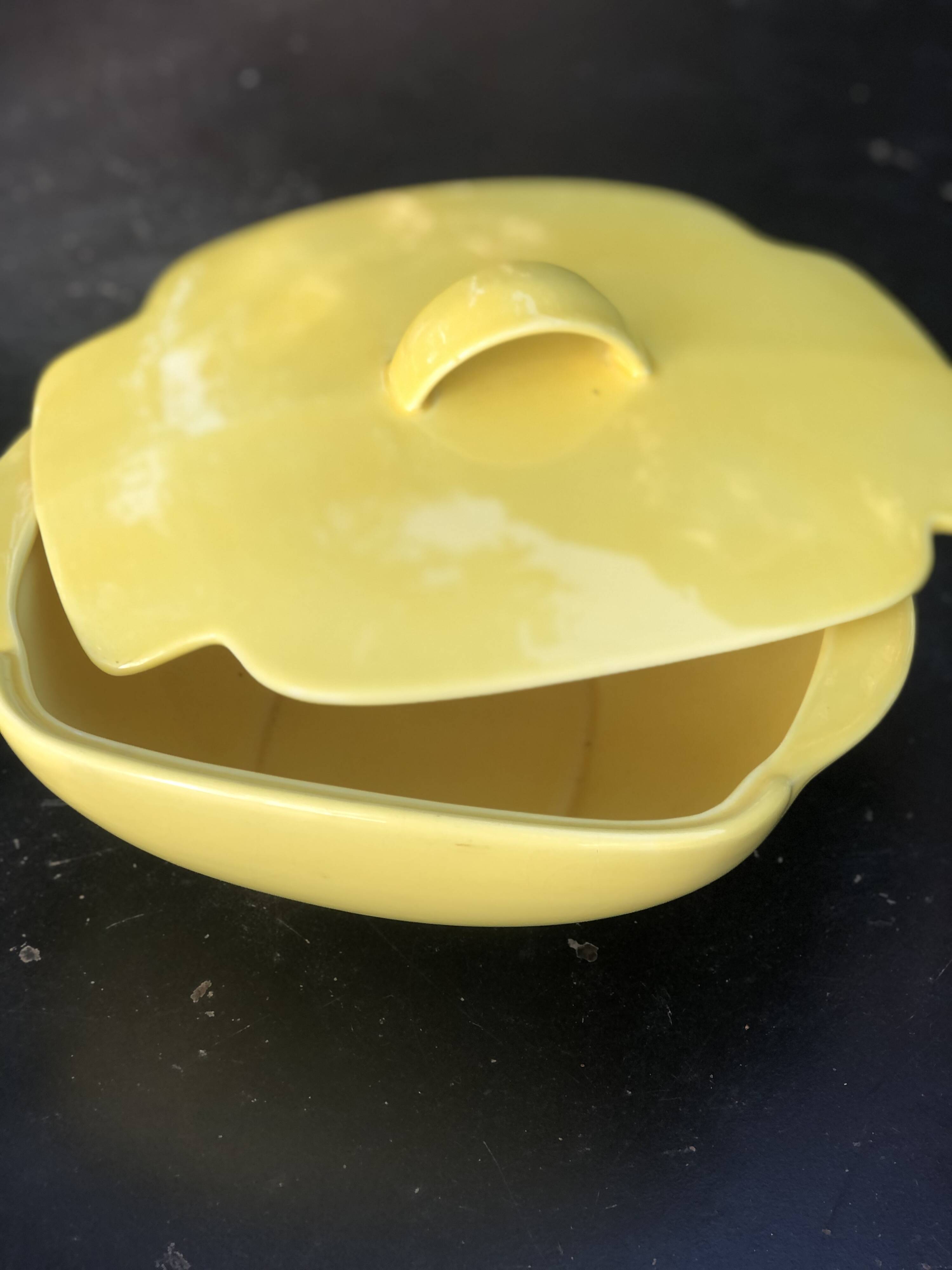 Yellow tureen dish