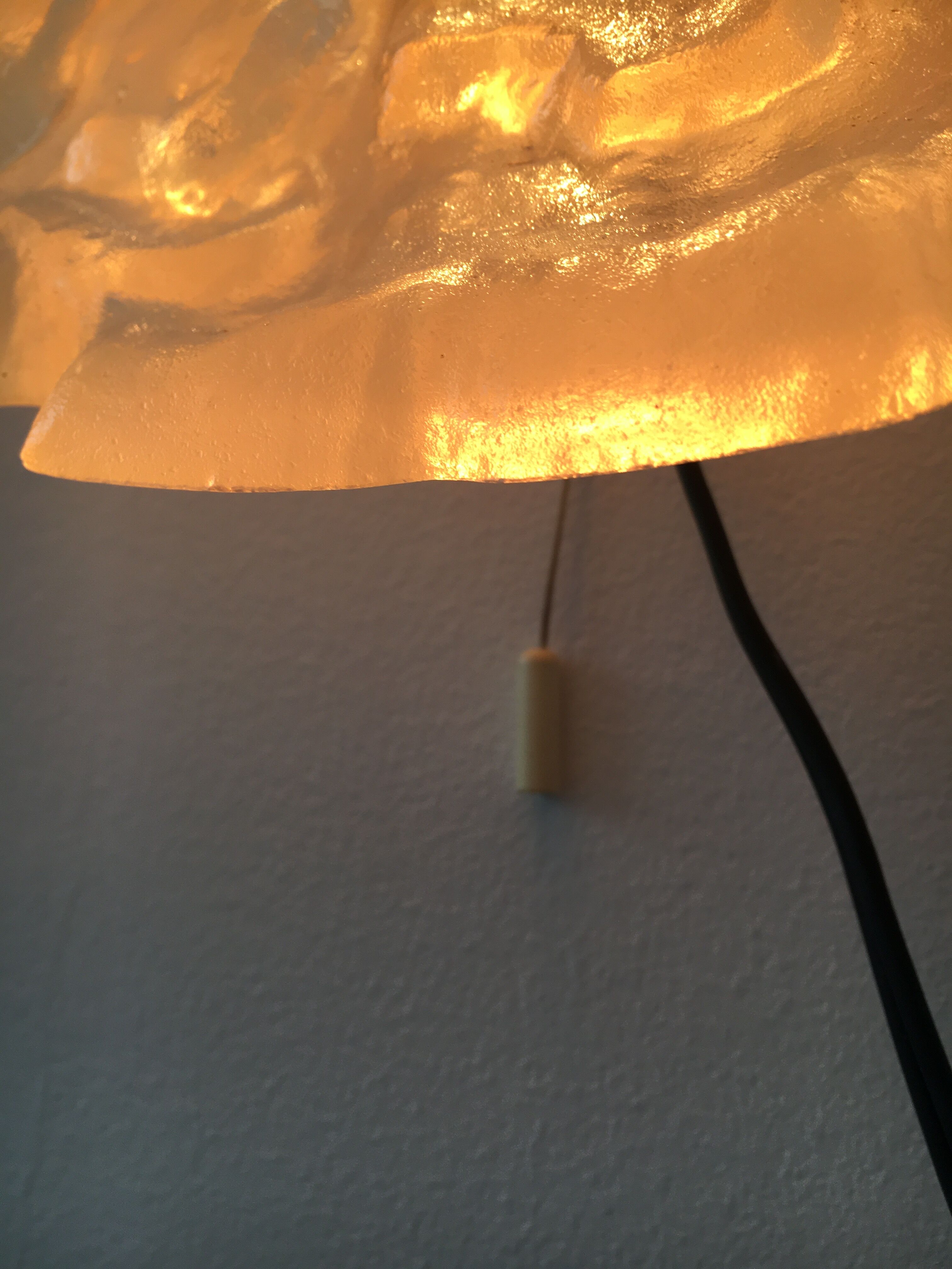 Hillebrand vintage Lucite wall mirror with backlight , 1970's , Germany