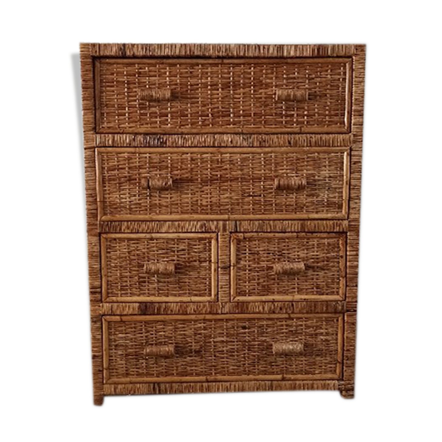 Vintage bamboo wicker rattan commodity