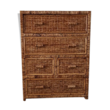 Vintage bamboo wicker rattan commodity