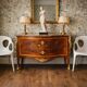 Rococo Neapolitan commode in red marble, poplar and bronze, Italy 1700.