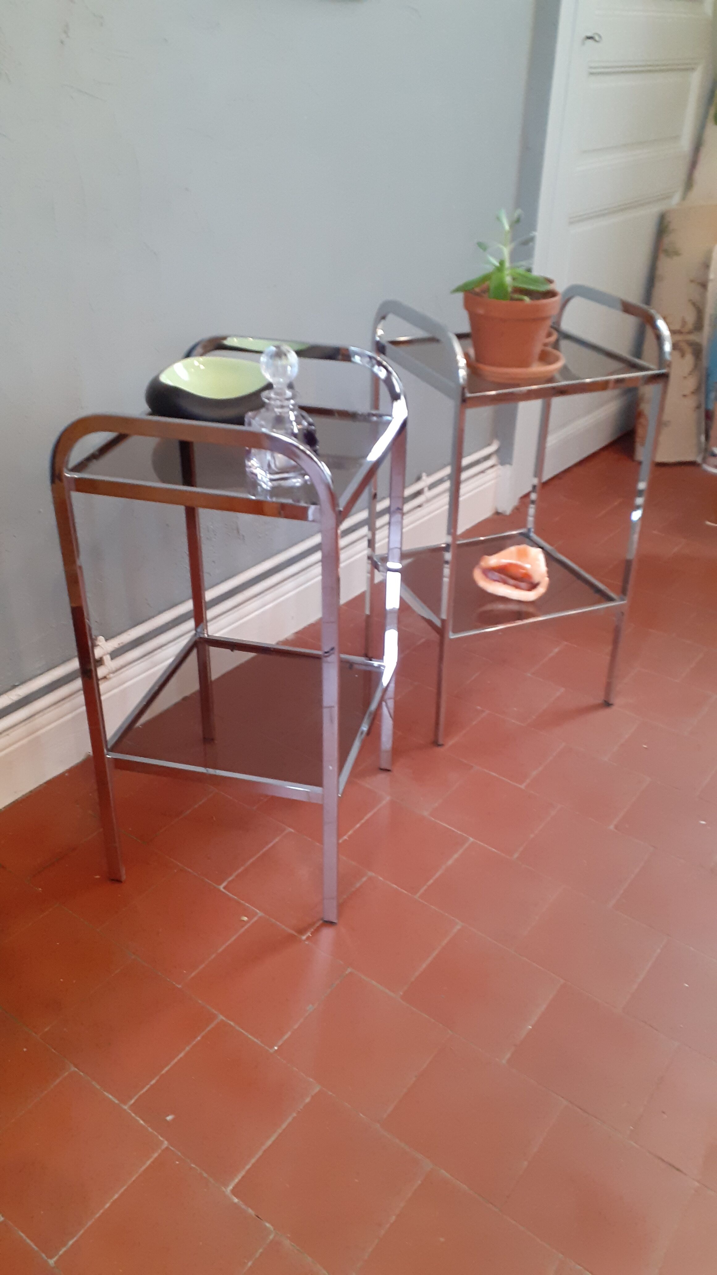 Pair of vintage 70s side table