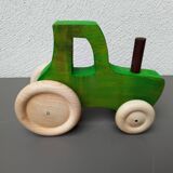 Small wooden tractor