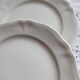 4 assiettes à dessert vintage faïence ivoire Moulin des Loups