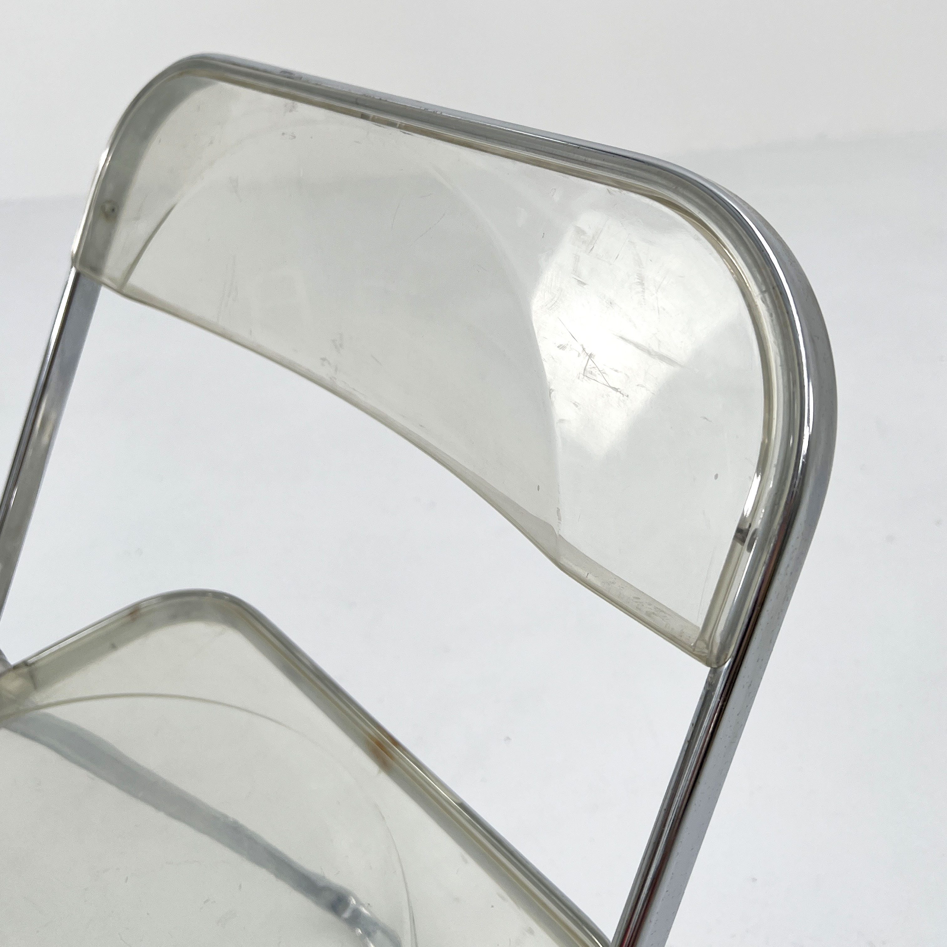 Chaise Plia transparente par Giancarlo Piretti pour Castelli, 1960