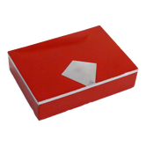 Art deco box lacquered red