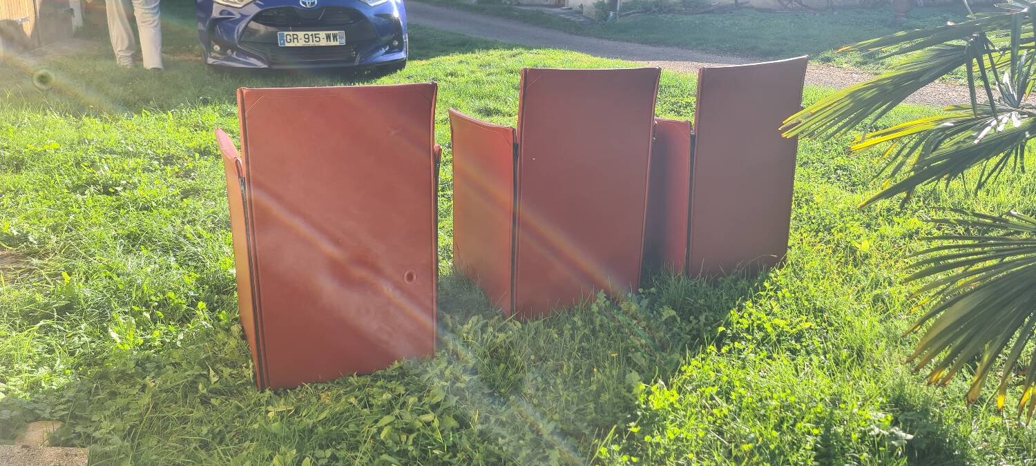 Set of 3 armchairs "401 break" by Mario Bellini for Cassina