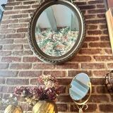 Miroir ancien ovale noeud 1800