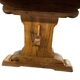 XL vintage brutalist wooden dining table