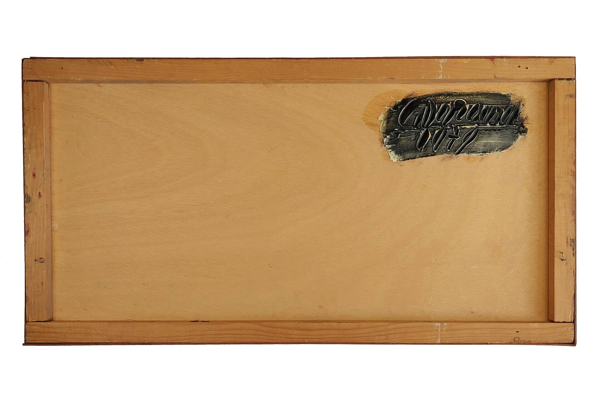 Abstract composition, mixed media, signed, dated 1979