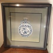 Ming blue and white pottery, hand-painted.