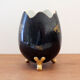 Egg-shaped porcelain vase decorated with Pierrot and Columbine