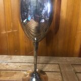 Pair of vintage silver metal wine glasses