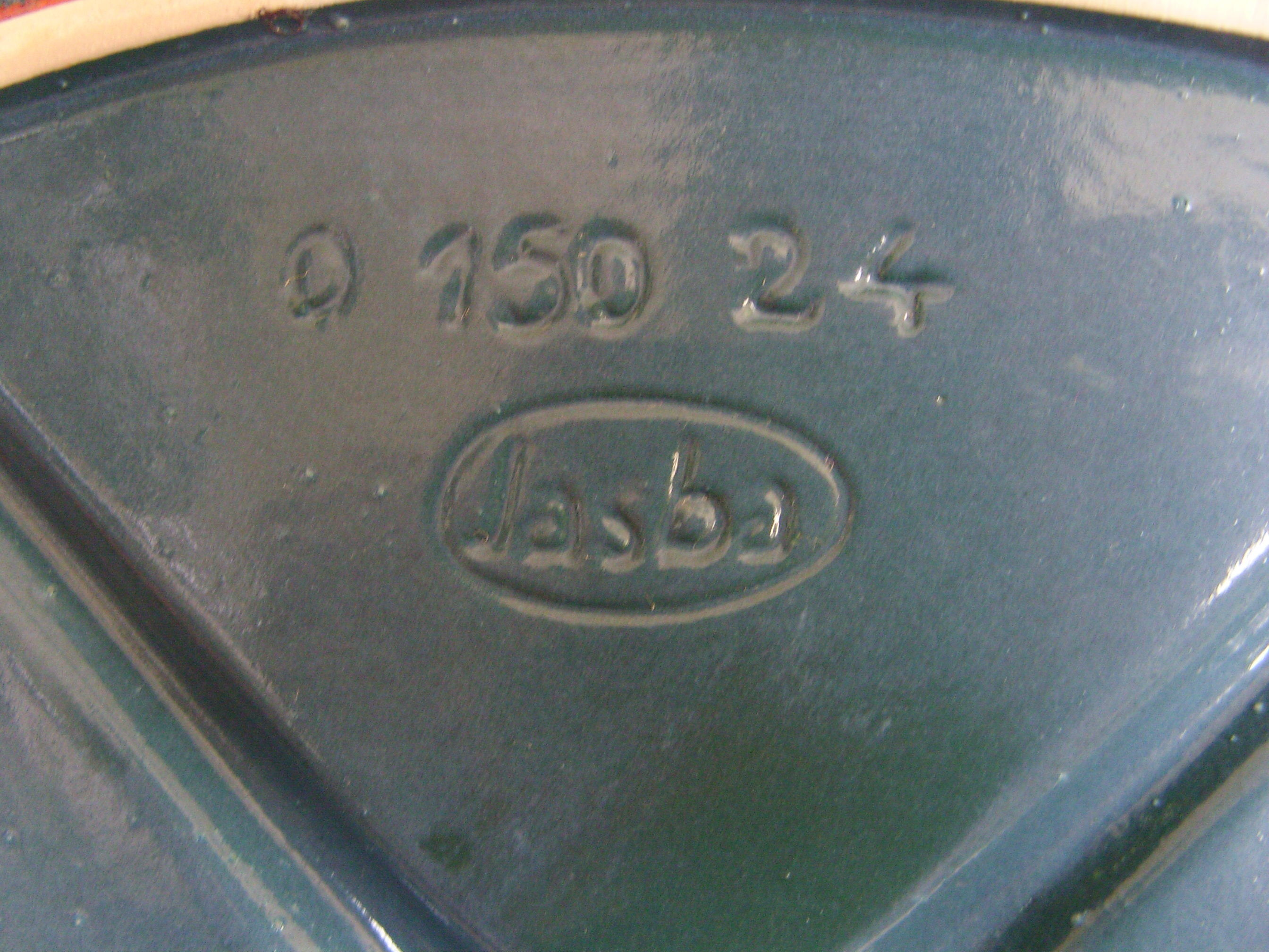 8 vintage ceramic red fondue plates