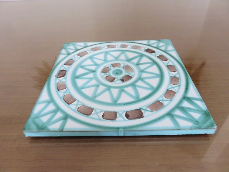 Robert Picault dyed ceramic flat 1950s 60s