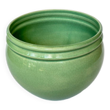 Pot vintage en céramique craquelée vert jade