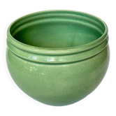 Pot vintage en céramique craquelée vert jade
