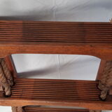 Boat shelf 3 levels in wood and rope