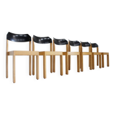Vintage stackable mid-century dining chairs set of 6