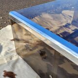 Smoked glass coffee table by Galloti and Radice Italy, 1970s