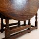 19th century English drop-leaf table with turned legs