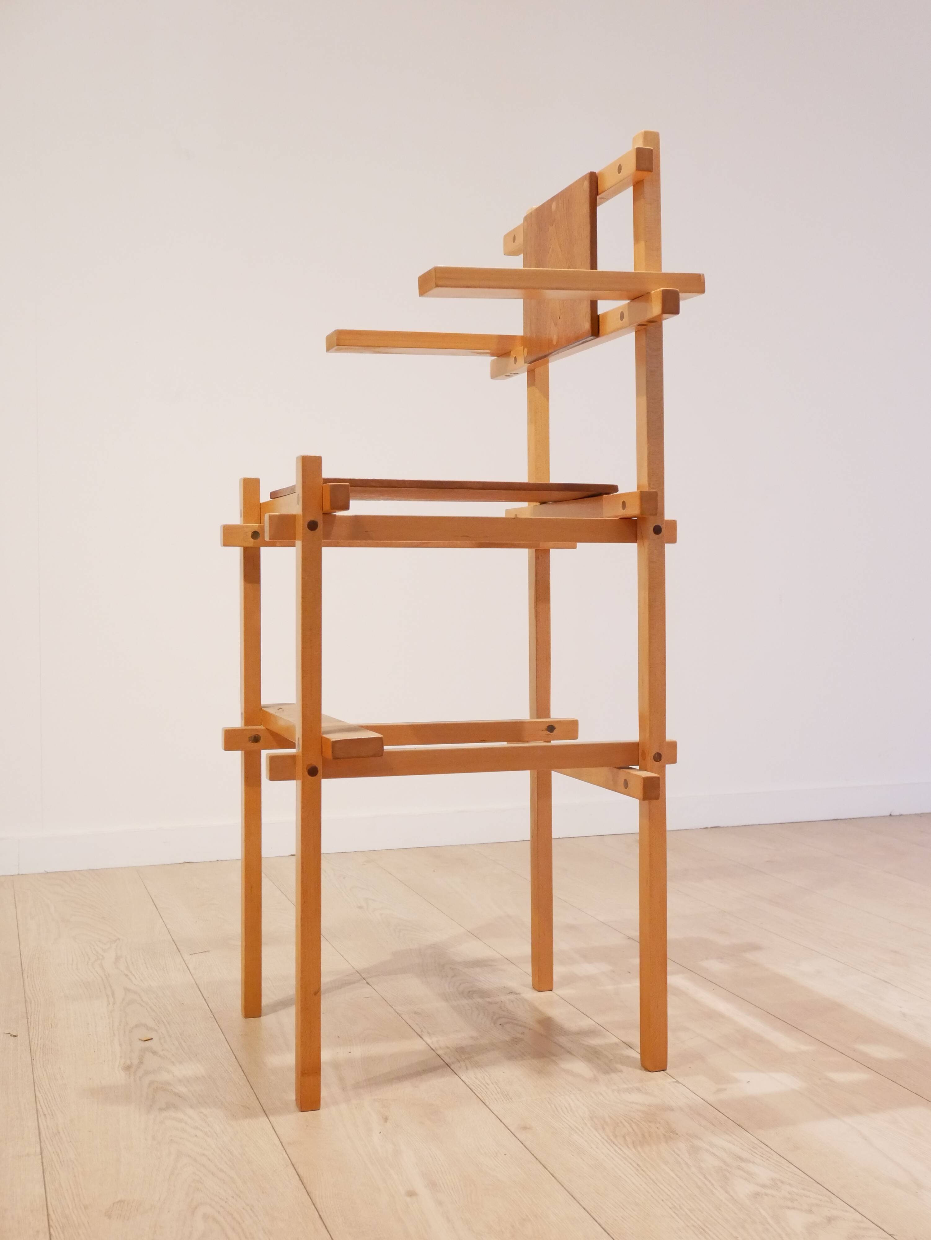 Rietveld wooden high chair 1960s