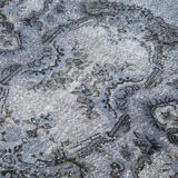 Handmade Antique Turkish 1970s 154 cm x 264 cm Grey Carpet