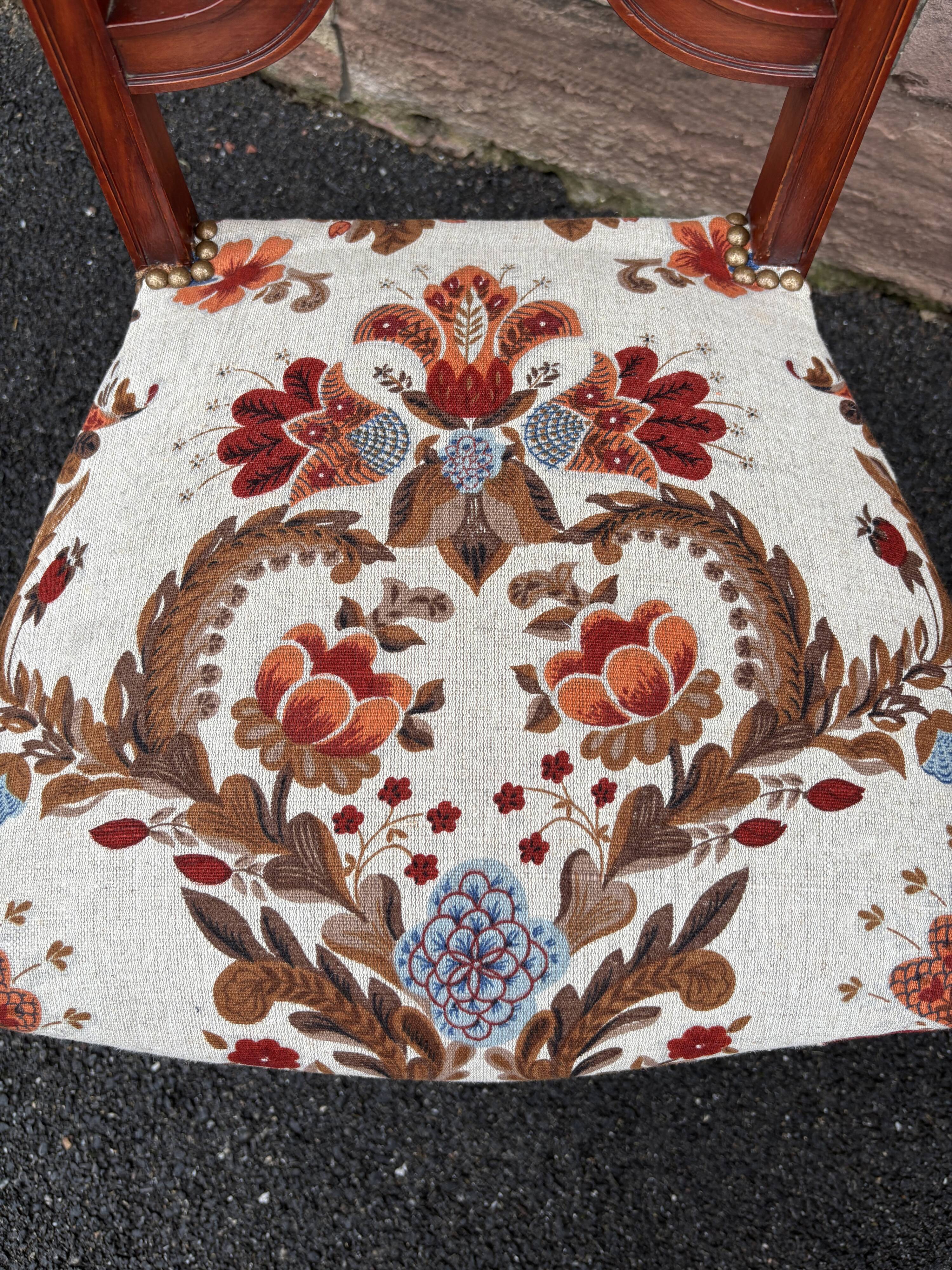 Pair of Louis XVI Napoleon III Chairs Mahogany 1920s Valet de chambre