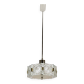 Vintage Sculptural Glass Pendant Lamp by Kamenický Šenov, 1970s