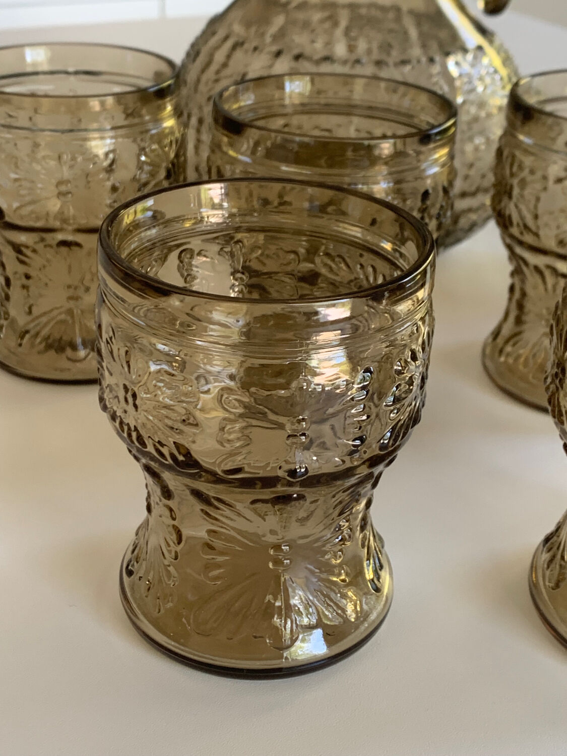 Vintage pitcher glasses