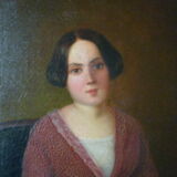 Portrait de jeune femme fin XIX