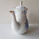 Blue floral teapot in fine bohemian porcelain signed TK Thun