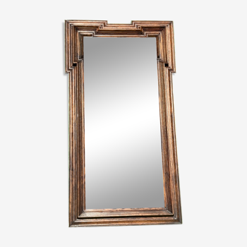 Dutch "Art Deco"wooden mirror 121 cm