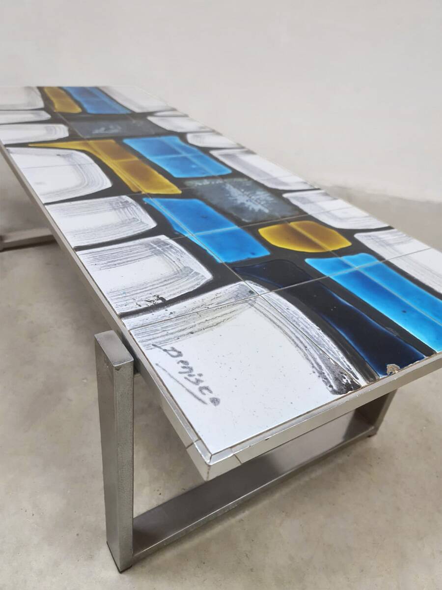 Vintage design Denisco ceramic tile coffee table 1960