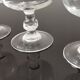 Set of 6 glasses on feet with water decoration grape and vine shoot