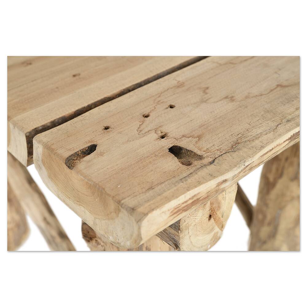 Rustic wooden log chair